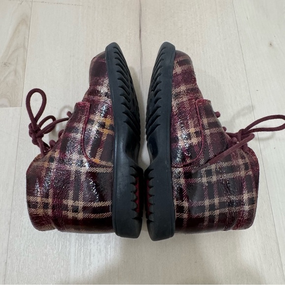 Babybotte Girl's Kids Toddler Boots Lace Up Maroon Plaid Size 22 EU Toddler 6 - Picture 8 of 11